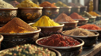 Obraz premium spices in the market