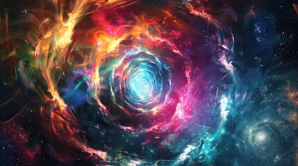 Fototapeta premium Cosmic Spiral: A Journey Through the Galaxy