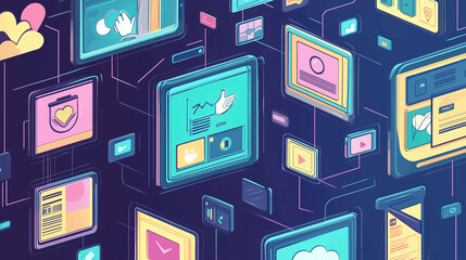 AI-Powered Social Media Platform Curating Personalized Content for Users in a Futuristic Environment