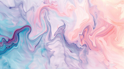 Fototapeta premium Vibrant abstract fluid art with pastel blue and pink shades unique design modern artistic expression