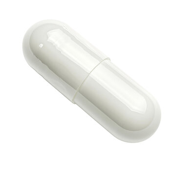 Isolated Transparent Doxycycline Capsule Without Background.