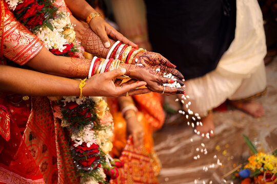 Bengali Wedding Ritual Khoi Daan
