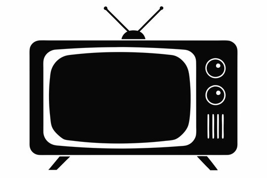 recommend clip art: television silhouette vector, tv icon symbol 