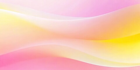 Obraz premium Soft waves of pink and yellow blend in a smooth gradient.