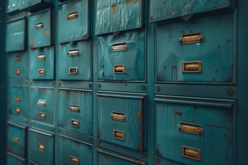 Mail archive boxes background