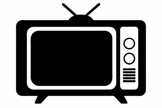 recommend clip art: 
                    Tv icon vector, Vintage retro television silhouette vector
                    