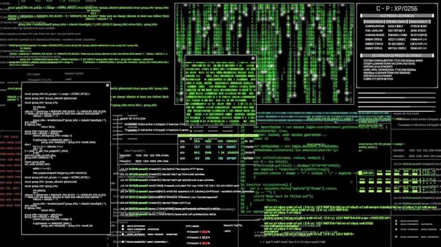 A vibrant green digital interface displays various data streams and essential system metrics with precision