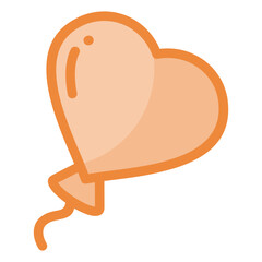 Heart Balloon Icon Element For Design