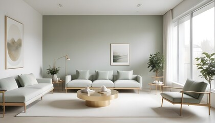 Fototapeta premium Photo interior modern design room 3d illustration