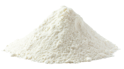 Isolated Powder Pile with Smooth Texture and Fine Consistency.