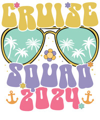 cruise squad 2024 glasses summer vector design eps 