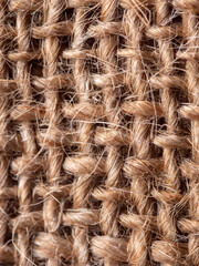 macro natural rough woven burlap texture vertical background