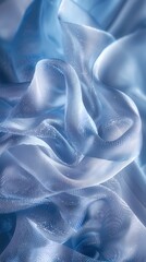 Obraz premium Digital technology silver and blue wave curve abstract poster background