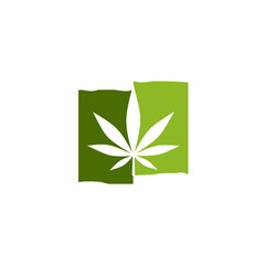 marijuana leaf icon drug symbol logo template. Suitable for your design need, logo, illustration, animation, etc.
