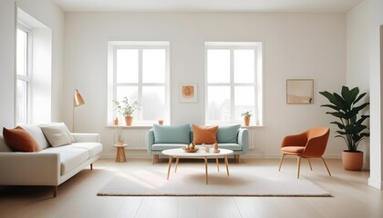 Fototapeta premium Photo interior modern design room 3d illustration