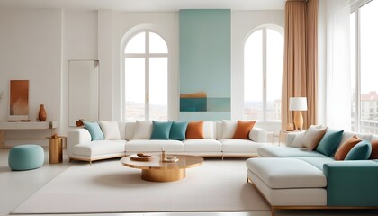 Obraz premium Photo interior modern design room 3d illustration