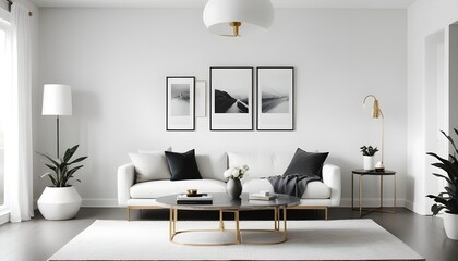 Photo interior modern design room 3d illustration