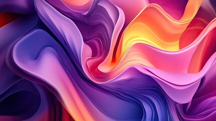 Obraz premium Captivating 3D colorful background with smooth gradients and intricate forms, perfect for modern digital designs