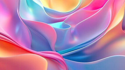 Captivating 3D colorful background with smooth gradients and geometric forms, perfect for digital art and design