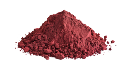 Isolated Red Powder Shaped Like a Mountain Without Background.