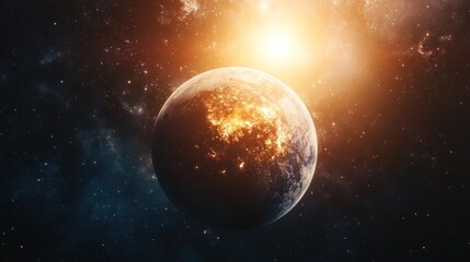 Obraz premium A Planet in the Vastness of Space