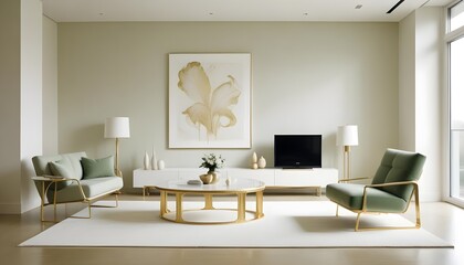 Obraz premium Photo interior modern design room 3d illustration