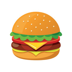 hamburger isolated vector template illustration