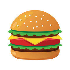 hamburger isolated vector template illustration