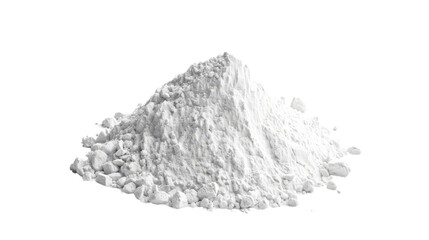 Fototapeta premium Isolated White Powder Piled Up in a Mountain Shape Without Background.