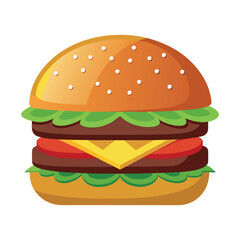 hamburger isolated vector template illustration