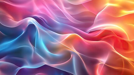Fototapeta premium Elegant 3D colorful background featuring soft, flowing patterns and vibrant hues, ideal for modern designs