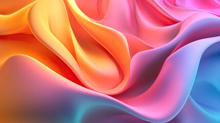 Fototapeta premium Elegant 3D colorful background with soft gradients and abstract forms, creating a soothing and aesthetically pleasing effect