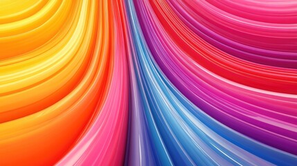 Naklejka premium Eye-catching 3D colorful background with bold, dynamic lines and vibrant hues, perfect for tech and digital art