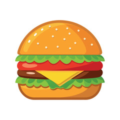 hamburger isolated vector template illustration