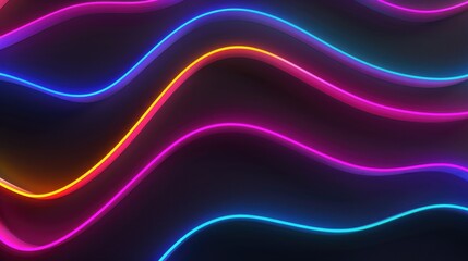 Obraz premium Abstract neon light lines background. Glowing led light line beam collection. Bright luminous fluorescent bar stick lines