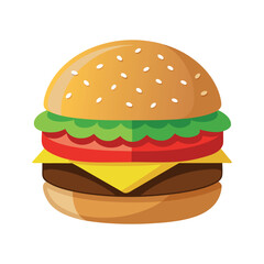 hamburger isolated vector template illustration