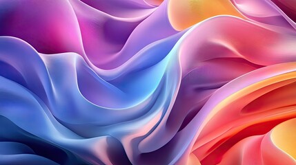 Obraz premium Gorgeous 3D colorful background with dynamic, flowing lines and a rich mix of hues creating a vibrant effect