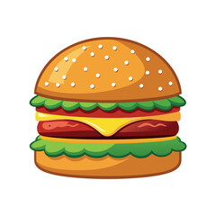 hamburger isolated vector template illustration