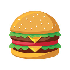 hamburger isolated vector template illustration