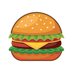 hamburger isolated vector template illustration