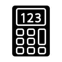 calculator glyph icon