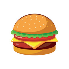 hamburger isolated vector template illustration