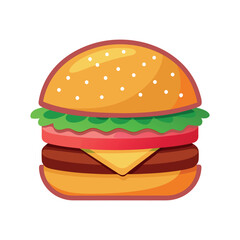 hamburger isolated vector template illustration