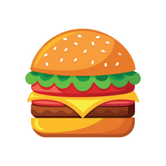hamburger isolated vector template illustration
