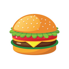 hamburger isolated vector template illustration