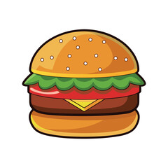 hamburger isolated vector template illustration