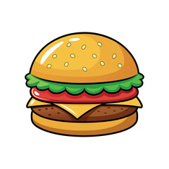 hamburger isolated vector template illustration