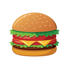 hamburger isolated vector template illustration