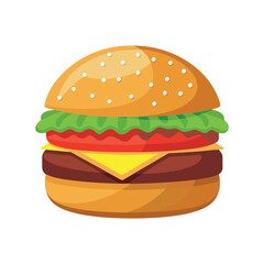 hamburger isolated vector template illustration