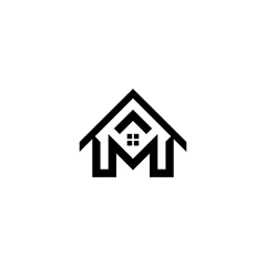letter M house logo